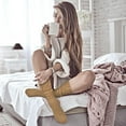 thumbnail image 6 of 4 Pairs Women Slouch Socks Soft Knee High Scrunch Slouchy Socks Knit Tube Extra Long Socks for Women, 6 of 6