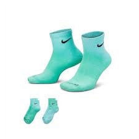 Nike Unisex 2PK Ankle Socks (2 Tone Sea Foam) Large DH6304-906