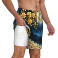 thumbnail image 2 of Balery Moonlit Golden Tree Peacock Mens Swim Trunks Swim Shorts for Men Quick Dry Inseam Beach Shorts with Compression Liner Pocket-3X-Large, 2 of 9