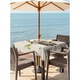 thumbnail image 3 of Outdoor Tablecloth with Umbrella Hole for Patio/Picnic/Party/Camping, Rustic Groundhog Waterproof Table Cloth Square Cover Washable, Spring Floral Butterfly Botanical (60"x 60"), 3 of 8