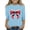 #029-Blue, variant on AUNVITO Boys & Girls Christmas Print 3/4 Sleeve Shirt Stretchy Casual Comfort Fit Round Neck Holiday Party Top 3-12Y