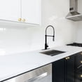 thumbnail image 5 of Westbrass KS18A-6220 21" Commercial Style Kitchen Faucet with Dual Function Open Coil Pull Down Sprayer and 1-Lever Handle, Matte Black/Stainless Steel, 5 of 15