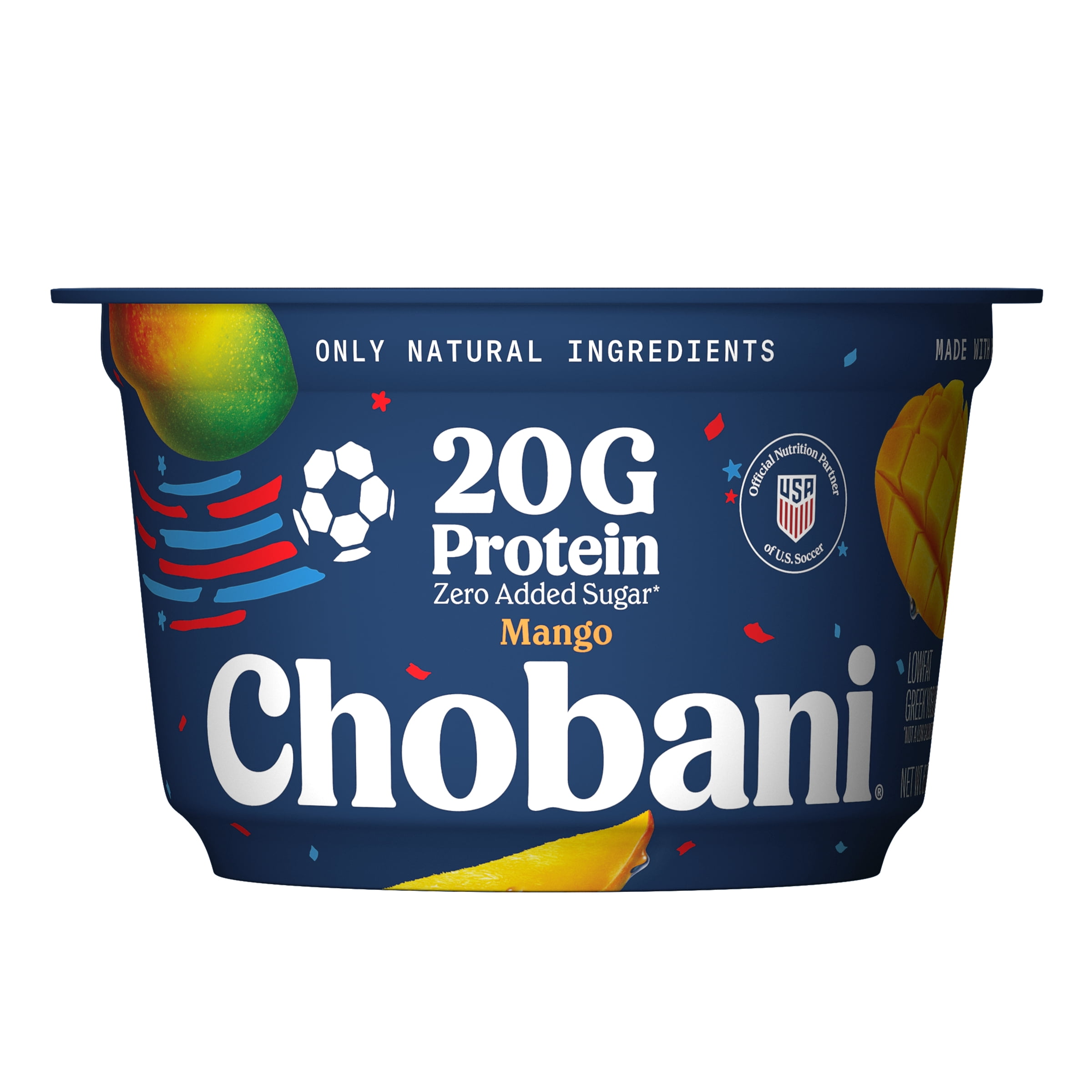 Chobani 20G Protein Low-Fat Greek Yogurt Mango 6.7 oz Cup