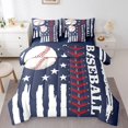 thumbnail image 1 of Erosebridal Ensembles de Literie Baseball Taille Simple pour Garçons Enfants Adolescents, Ensemble de Lit Drapeau Américain, Réversible 7 Pcs, 1 of 5