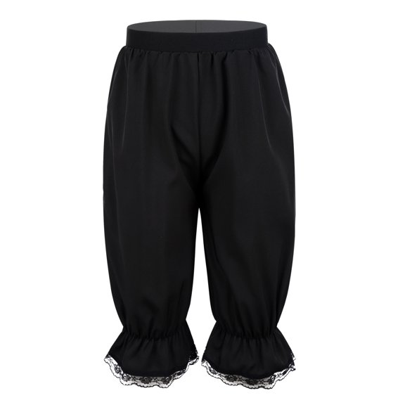 iiniim Kids Girls Elastic Waistband Loose Lace Trim Victorian Pantaloons Bloomers