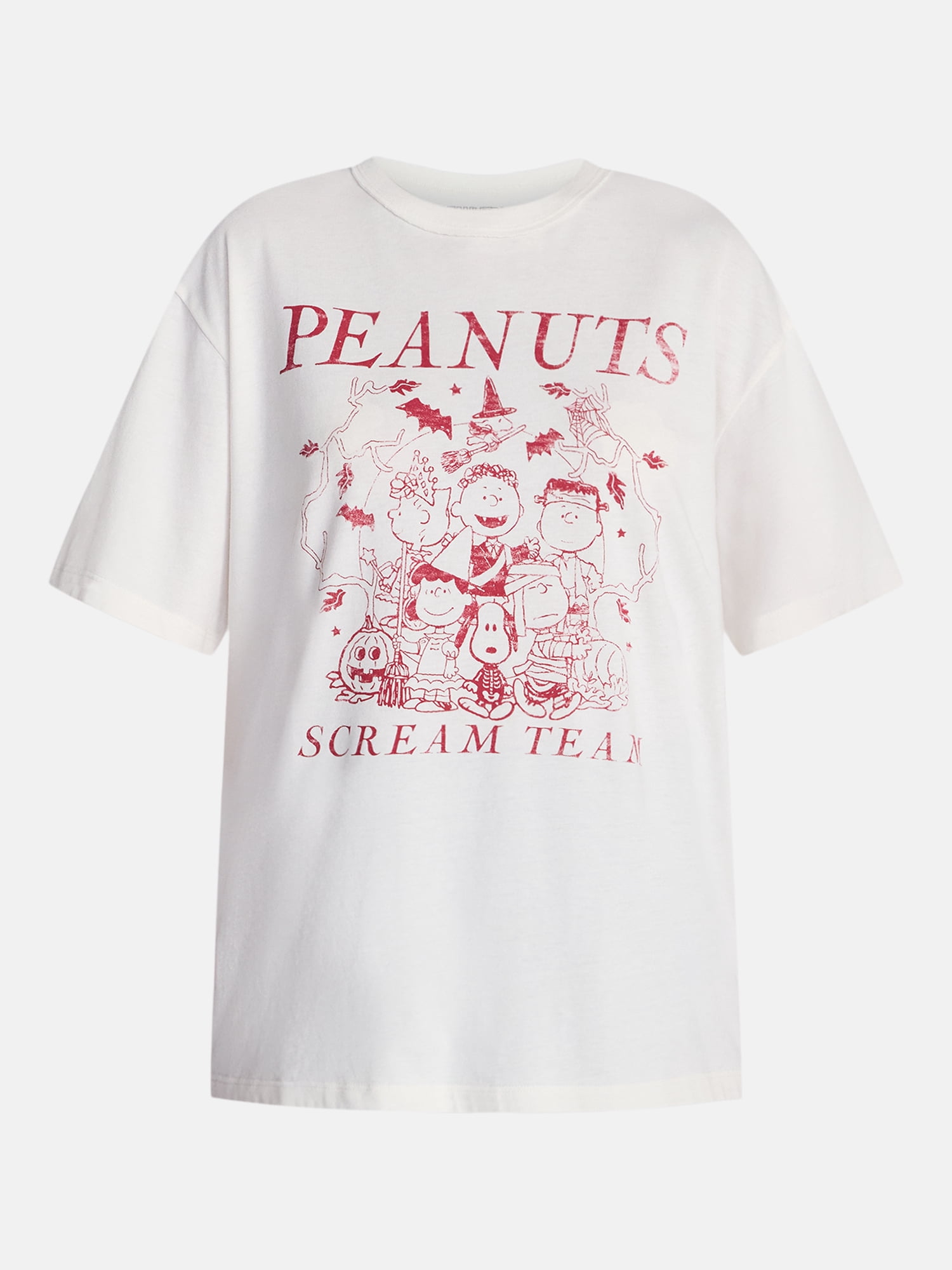 Peanuts Women's Halloween Graphic Oversized Tee, Sizes XXS-XXL