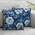 thumbnail image 3 of Nawypu  Blue and White Porcelain Throw Pillow Covers Square Pillowcases Home Decorative Pillows for Couch Sofa Bed Breathable with Hidden Zipper, 3 of 5