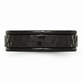 thumbnail image 3 of Stainless Steel 7mm Black IP-plated Hammered and Polished Band Size: 11; for Adults and Teens; for Women and Men, 3 of 6