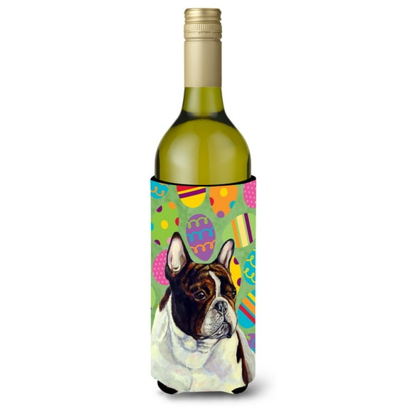 Carolines Treasures LH9427LITERK French Bulldog Easter Eggtravaganza Wine Bottle Hugger Wine Bottle multicolor