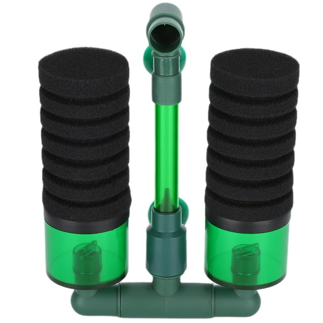 Double Sponge Filter Submersible Foam Filter Fish Foam Filter Aquarium BioChemical Double Sponge Cleaner Filter Fish Submersible Foam Filter