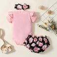 thumbnail image 3 of Mercatoo Girls Outfits Baby Girl Clothes Outfits Cotton Letter Print Romper Casual 3PCS Set Cute Teen Leggings, 3 of 7