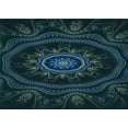 thumbnail image 1 of Ahgly Company Machine Washable Indoor Rectangle Transitional Night Black Area Rugs, 6' x 9', 1 of 7