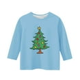 thumbnail image 3 of YUNAFFT T-Shirt Imprimé de Noël pour Garçons et Filles 3-12 Ans Manches Courtes/longues Col Rond 95 % Polyester 5 % Spandex Confort Extensible pour Fête de Vacances, 3 of 3