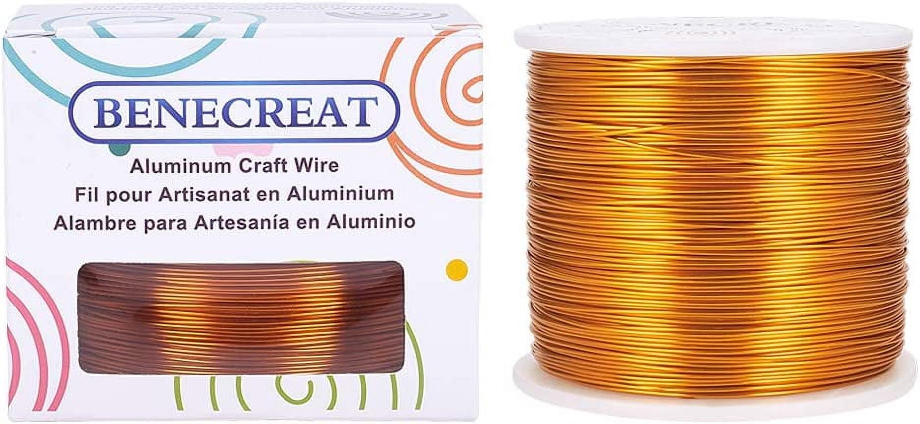 20 Gauge 770FT Aluminum Wire Anodized Jewelry Craft Making Beading Floral Colored Aluminum Craft Wire - Gold