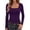 Purple, variant on Zeagoo Basic Fall Tops for Women Long Sleeve Square Neck Slim Fitted Undershirt