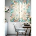 thumbnail image 4 of Beach Coastal Sheer Curtains 63 Inch Length 2 Panels Set Window Treatments, Summer Coral Starfish Nautical Ocean Vintage Rod Pocket Semi Curtains for Living Room/Bedroom/Kitchen Décor, 104"W x 63"L, 4 of 7
