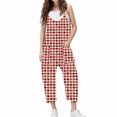 thumbnail image 2 of Jinhomg Fancy Jumpsuits for Girls 2025 Novelty Funny Love Heart Print Overalls Toddler Kids Comfy Onesie Spaghetti Straps Bib Pants with Pockets Holiday Clearance Sale Multicolor 11 Years, 2 of 6