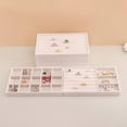 thumbnail image 4 of Velvet Jewelry Tray Storage Drawer Small Stackable Beige Jewelry Boxes and Packaging Suitable for Ring Earrings Simple Practical GRAY, 4 of 6