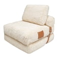 thumbnail image 2 of Venuezy 3-in-1 Folding Bean Bag Chair for Adults, Convertible Sofa Bed with Memory Foam, Corduroy Lounge Chair with Pockets & Leather Handle, No Assembly Needed, Washable Cover, 2 of 9