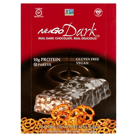 Nugo Dark bretzel de chocolat avec des barres de sel de mer Protéines - 12 CT