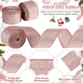 thumbnail image 3 of 2 Rollos de Cintas de Navidad Listones Gruesos con Purpurina Cinta Metálica con Cable para Envolver Regalos San Valentín Ramo Bricolaje Manualidades Navidad, 3 of 4
