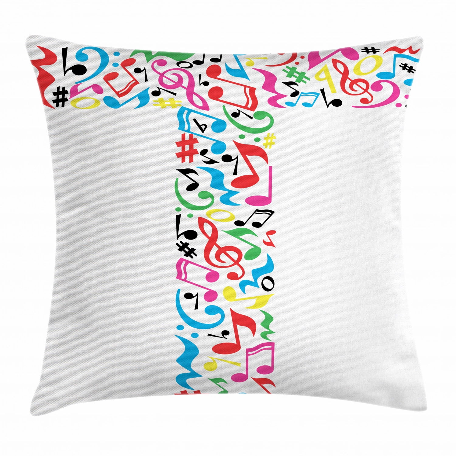 Letter T Throw Pillow Cushion Cover, Uppercase T Letter Colorful Sheet