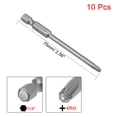 thumbnail image 2 of Unique Bargains 10Pcs 1/4 inch Hex Shank 75mm Length Phillips 4PH2 Magnetic Screw Driver S2 Screwdriver Bit, 2 of 4