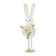 thumbnail image 3 of Conejito de Pascua de pie con flor, muñeco decorativo, accesorio para fotos, regalo Blanco, 3 of 9