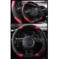 thumbnail image 4 of Funda universal para volante de coche, de microfibra y cuero, 37-38 cm (15"), antideslizante, transpirable y duradera (roja), 4 of 5