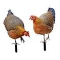 thumbnail image 1 of Figura decorativa de gallina para jardín, figura de animal, figura decorativa, arte de jardín realista Estilo B, 1 of 9