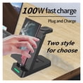 thumbnail image 4 of Wireless Charger Stand,100W 3 In 1 Wireless Charger Stand For Phone Watch Earphone Fast Charging Dock Station ,Sleep-Friendly, 4 of 7