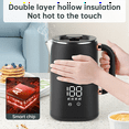 thumbnail image 5 of Electric Kettle Suitable for Making Tea and Coffee,Digital Display Temperature Control DoubleLayer Insulation Kettle(US), 5 of 6
