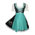thumbnail image 3 of Edelweiss Creek 3 Piece Short German Oktoberfest Dirndl Dresses for Women - Black and Green, 3 of 8