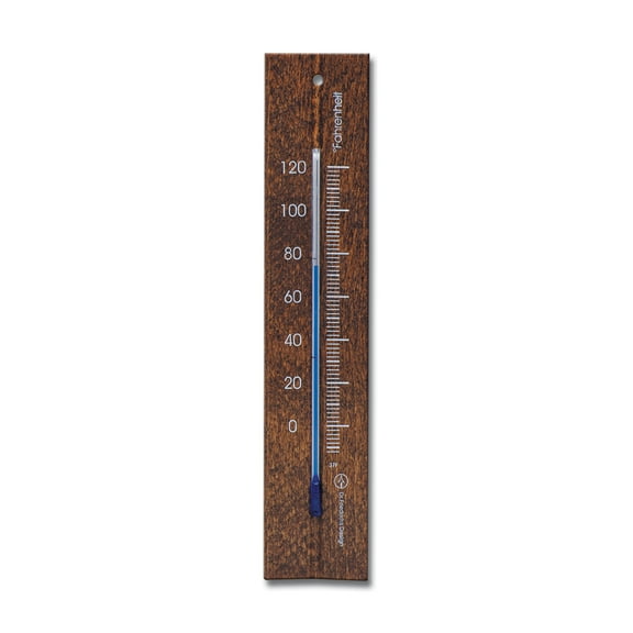 Hokco Wall Thermometer 7.9 inch Beechwood Walnut Finish