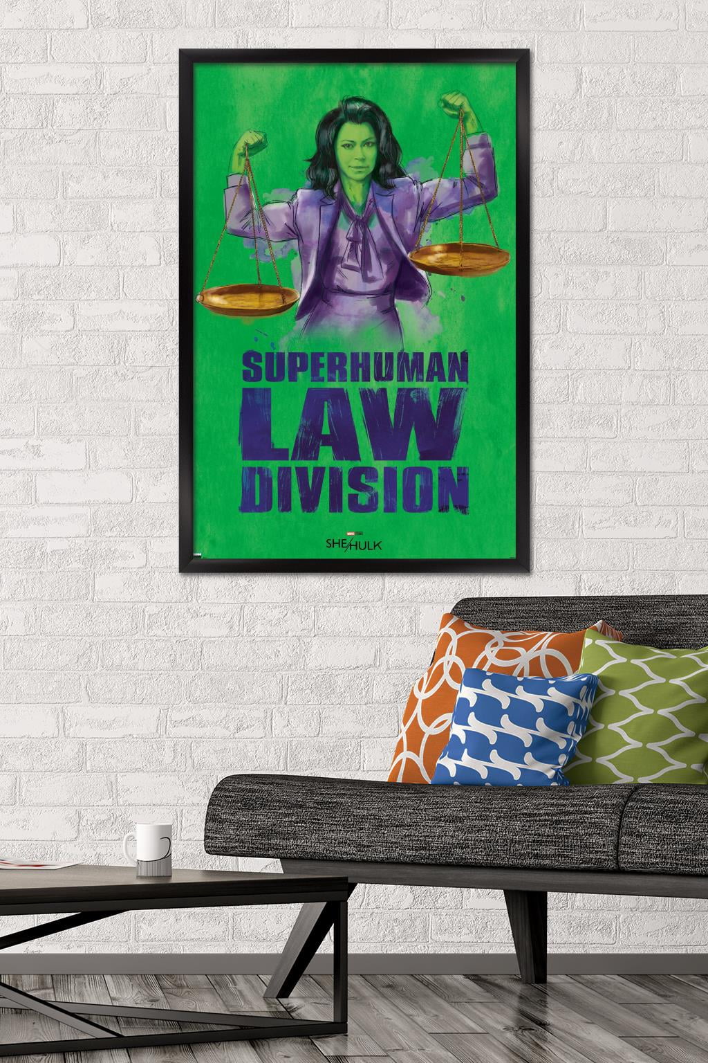 Marvel She-Hulk - Super-Human Law Division Wall Poster, 22.375" x 34" Framed
