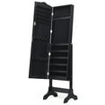 thumbnail image 2 of Patiojoy Lockable Mirrored Cabinet Jewelry Organizer Dressing Mirror Black, 2 of 10