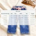 thumbnail image 3 of NAISIBABY Girls Jeans with Lace Belt, Stretch Baggy Elastic Waist Wide Leg Kids Fashion Denim Pants Blue Size 5T, 3 of 6