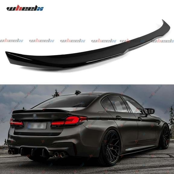Rear Spoiler Compatible with 2017-2023 BMW G30 5 Series F90 M5, Pro Style Duckbill Trunk Exterior High Kick Tail Deck Lid Wing Lip Fits 530e 530i 535i 540i 540d 550i M5 (Glossy Black)