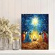 thumbnail image 2 of Qisvanset 12x16 Inch Nativity Scene Canvas Wall Art, Holy Family Wise Men Religious Holiday Home Decor, 2 of 8