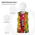 thumbnail image 3 of Naloa Colorful Tie Dye Stained Glass 1 Basketball Jersey Reversible Men's Mesh Athletic Sports Shirts Training Practice S-4XLLarge, 3 of 6