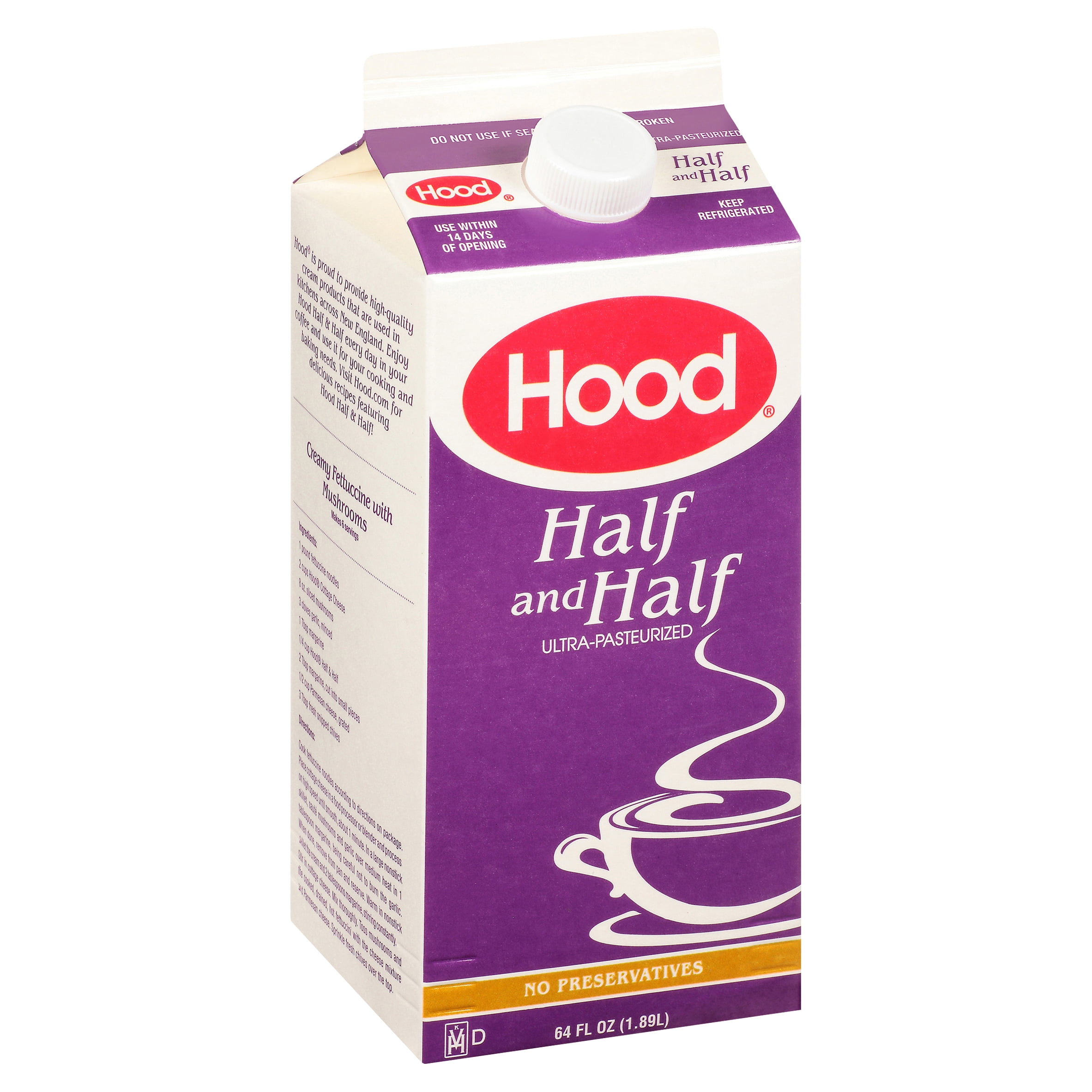 Hood Half Half Milk And Cream 64 Fl Oz Walmart Com