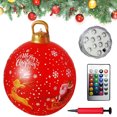 thumbnail image 1 of Decoraciones Navideñas Bolas Navidad Inflables Gigantes PVC Decorada Al Aire Libre Inflable Iluminada 24 Pulgadas Con Y Control Remoto para Fiesta Navideña Interior Exterior, 1 of 9