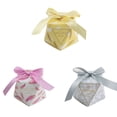 thumbnail image 2 of Advancent Bolsas de regalo Caja de dulces de papel Cajas de chocolate de boda multicolor Cumpleaños Navidad Fiesta de bebé Favores Suministro Almacenamiento y organización del hogar Gris, 2 of 6