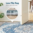 thumbnail image 4 of Reepow 8x10 Blue White Machine Washable Super Soft Faux-Wool Vintage Floral Boho Non-Slip Low Pile Area Rugs for Living Room Bedroom, 4 of 9
