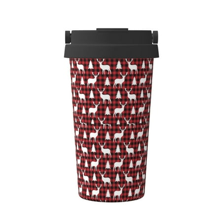 

KLL Christmas And New Year Pattern Stainless Steel Vacuum Insulated Tumbler - Carry Insulated Coffee Mug - Reusable Insulated Cold Brew Iced Coffee Cup Thermos