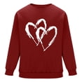 thumbnail image 6 of WREESH Mens Valentines Sweatshirts Graphic Oversized Sweatshirts Loose Casual Heart Printed Round Neck Pullover Tops Spring Shirt Red, 6 of 6
