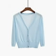 thumbnail image 2 of ZICTH Plus Size Cardigans for Women V Neck Cardigan Sweater Plus Jacket Solid Color Knitted Sweater Womens Cardigan Trendy, 2 of 6