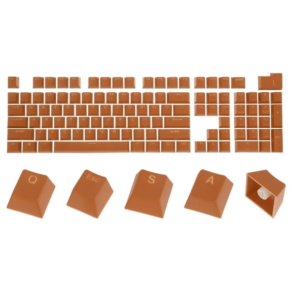 104 Key PBT Keycap Set OEM Profile 60% for 61/68/87/98/100/104 Keys Mechanical Keyboard Layout, Brown