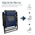 thumbnail image 5 of Best Choice Products Oversized Padded Zero Gravity Chair, Folding Outdoor Patio Recliner w/ Side Tray - Navy/Gray, 5 of 7