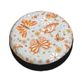 thumbnail image 3 of Gaeub Retro Floral Butterfly 14-17in Tire Cover, Spare Tire Cover, for Camper Caravan, Trailer, Car, Truck, SUV, Jeep - 14 inch, 3 of 9